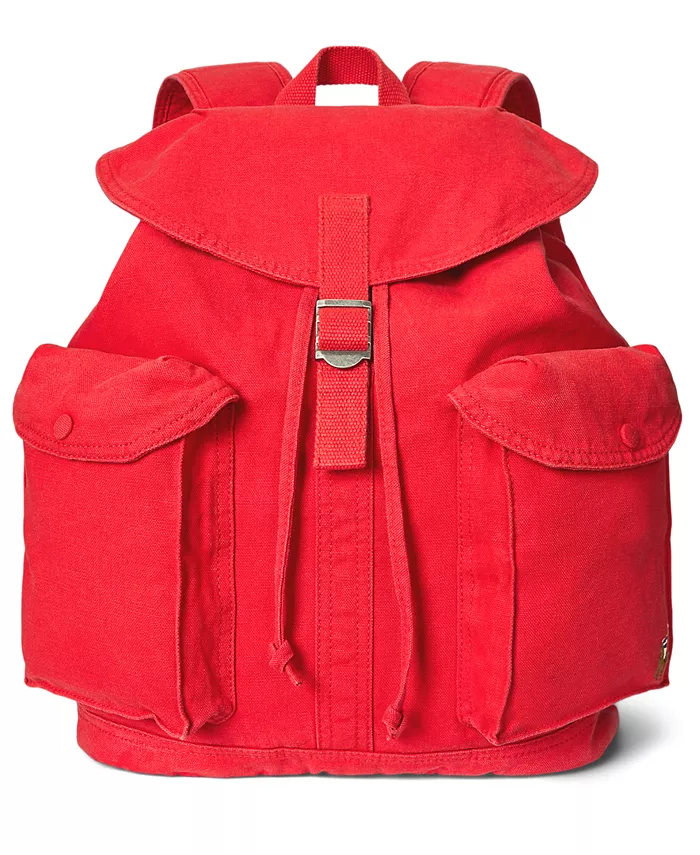 

Мужской холщовый рюкзак Flap-Top Polo Ralph Lauren, красный