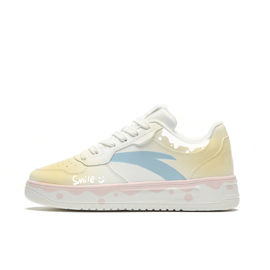 

ANTA Easy Milkshake Saint Louis, Стиль кампуса, Милый, Сладкий стиль, Нишевые парные белые туфли из искусственной кожи