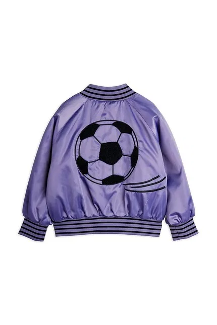 Куртка-бомбер детская Soccerball Mini Rodini, фиолетовый — фото 3