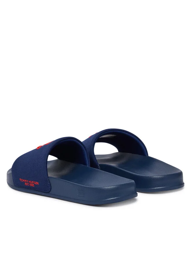 Tommy Hilfiger Мюли Logo Embroidery Canvas FM0FM05858, темно-синий — фото 3