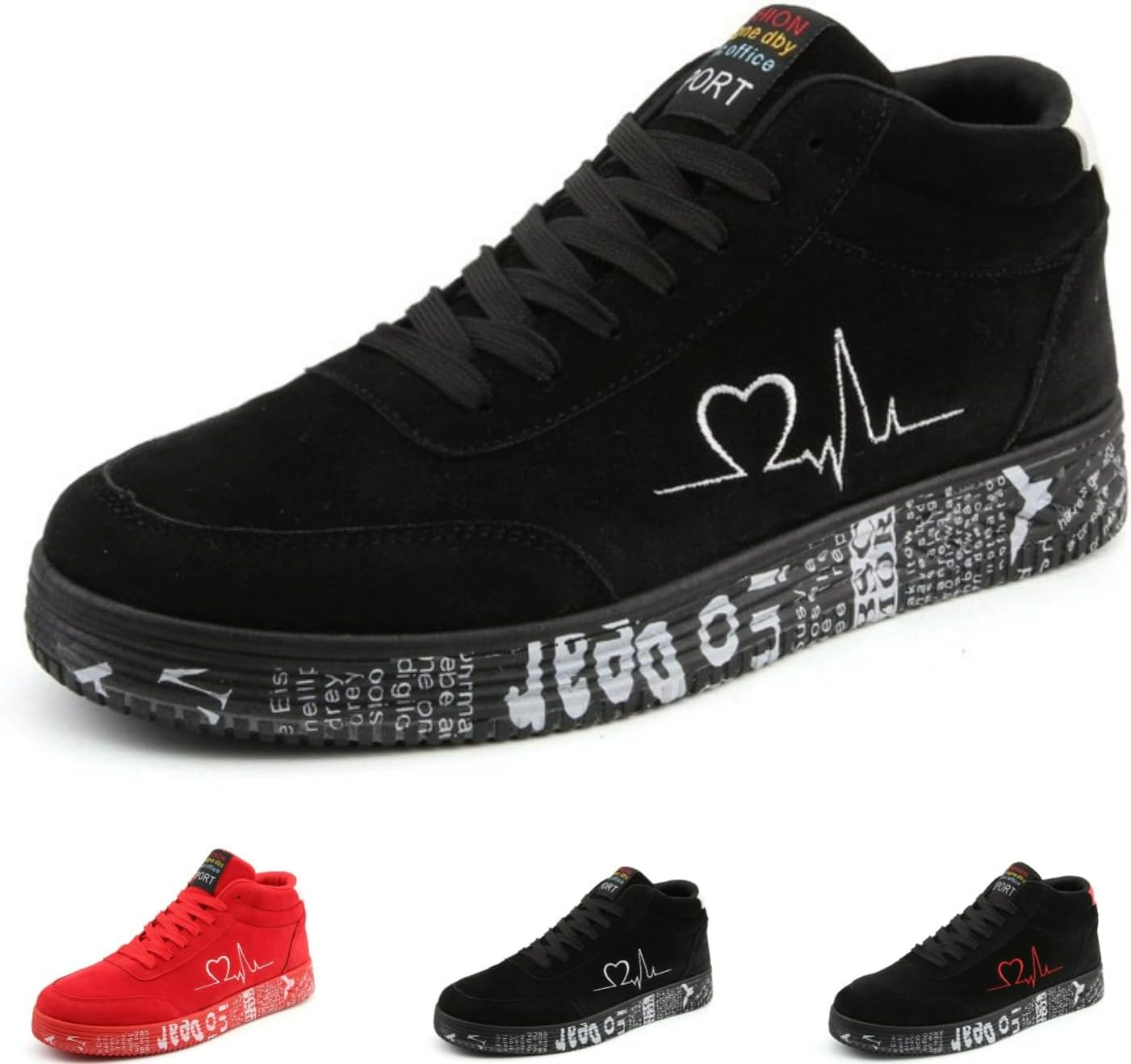 

Модные повседневные кроссовки на платформе для мужчин, классические, с нескользящей подошвой, удобные, для спорта и прогулок Macefil, черный