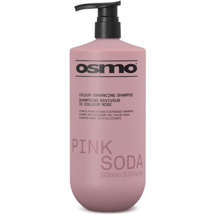 Шампунь Pink Soda для усиления цвета волос с регулируемой интенсивностью пигментации и освежением цвета. Osmo