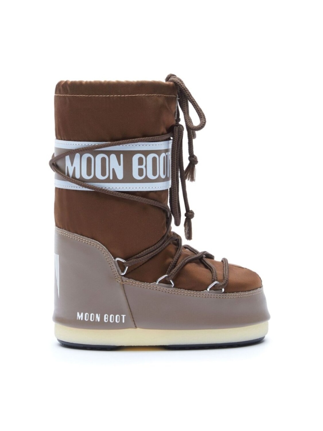 

Moon Boot Kids сапоги с закругленным носком и логотипом, коричневый