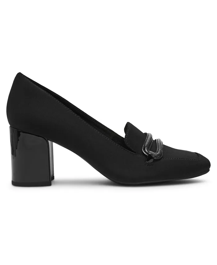 Женские туфли-лодочки Toni Stretch Block Heel Tailored Anne Klein, черный — фото 2