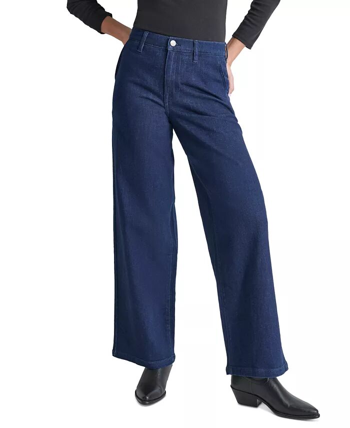 

Женские широкие джинсы с высокой посадкой DKNY Jeans, черный