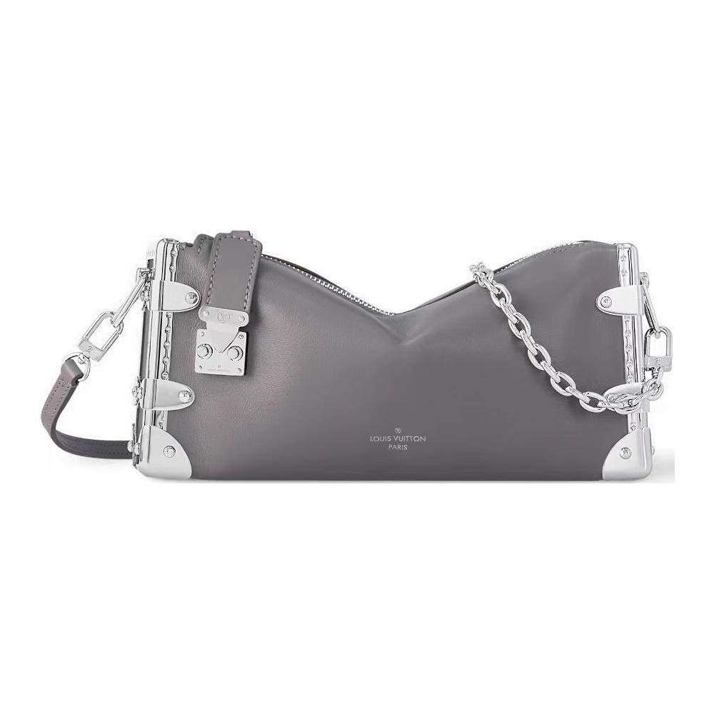 

LOUIS VUITTON Женская серая сумка через плечо из телячьей кожи