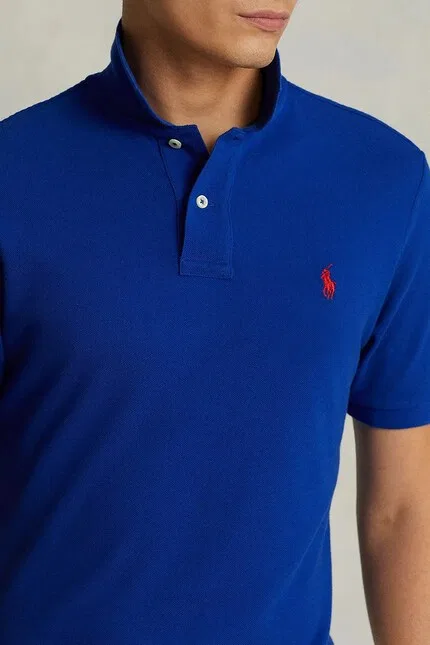 Поло из хлопка Polo Ralph Lauren, синий — фото 4