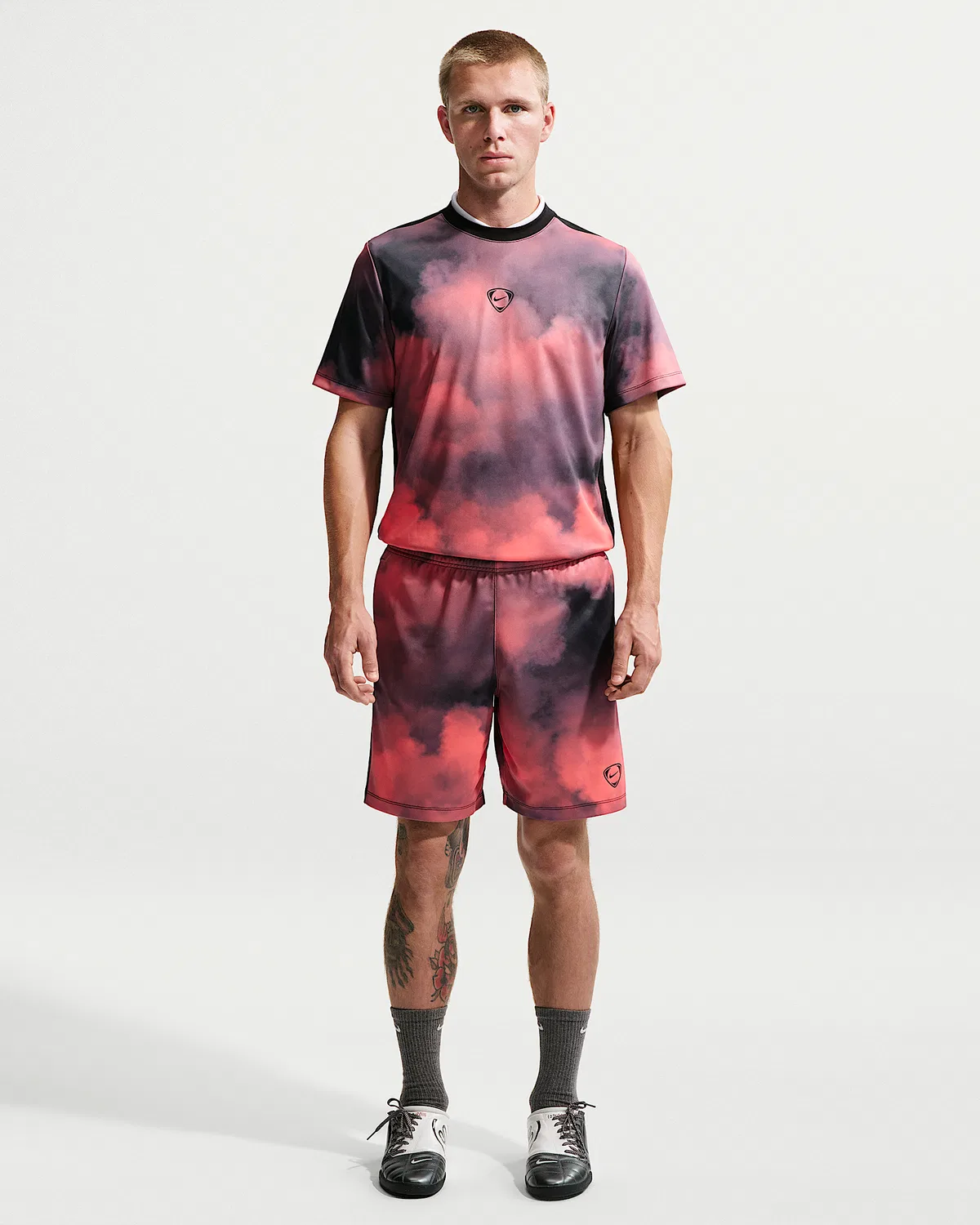 Мужские футбольные шорты Dri-FIT Nike Academy+, Hot Lava/Black/Black