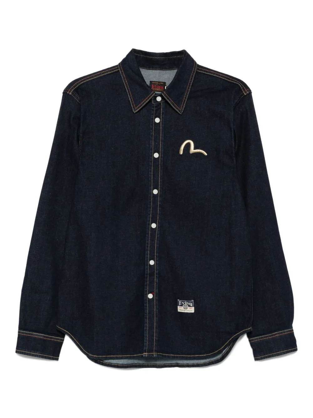 

Джинсовая рубашка Hakutaku EVISU, синий