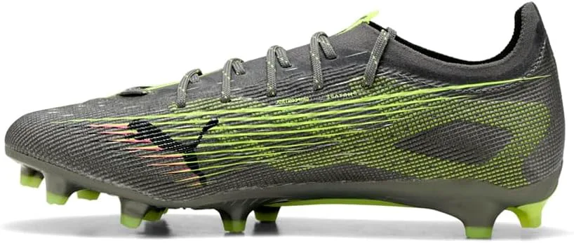Футбольные бутсы Puma Men's Ultra 5 Pro для твердого грунта, серебристый/желтый — фото 3