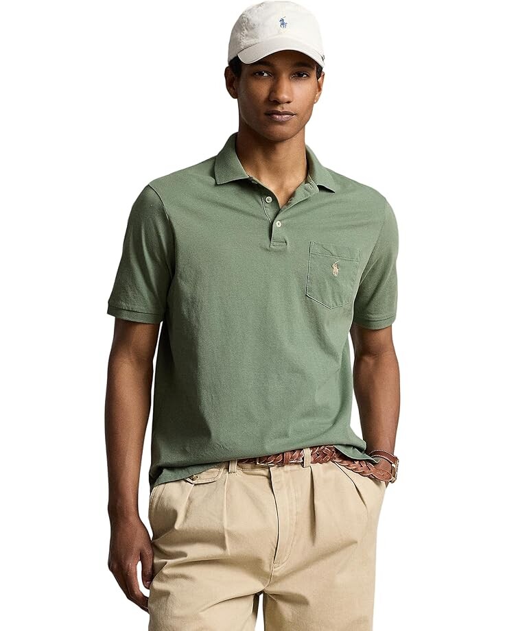 

Поло Polo Ralph Lauren Classic Fit Garment-Dyed Polo Shirt, цвет Cargo Green