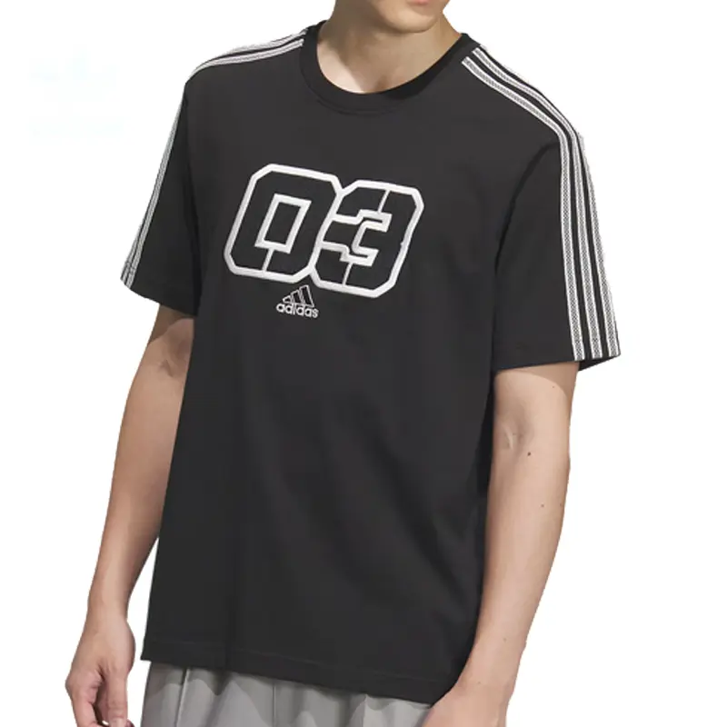 Adidas Футболка SS25 мужская black — фото 4