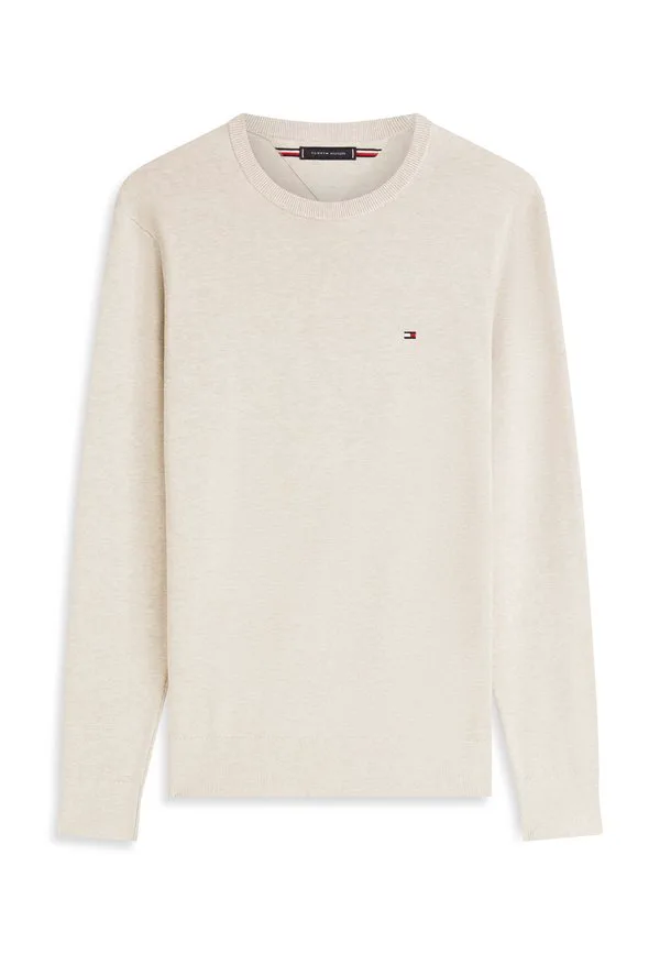 Свитер с круглым вырезом и вышивкой флага Tommy Hilfiger, Sandalwood Heather — фото 4