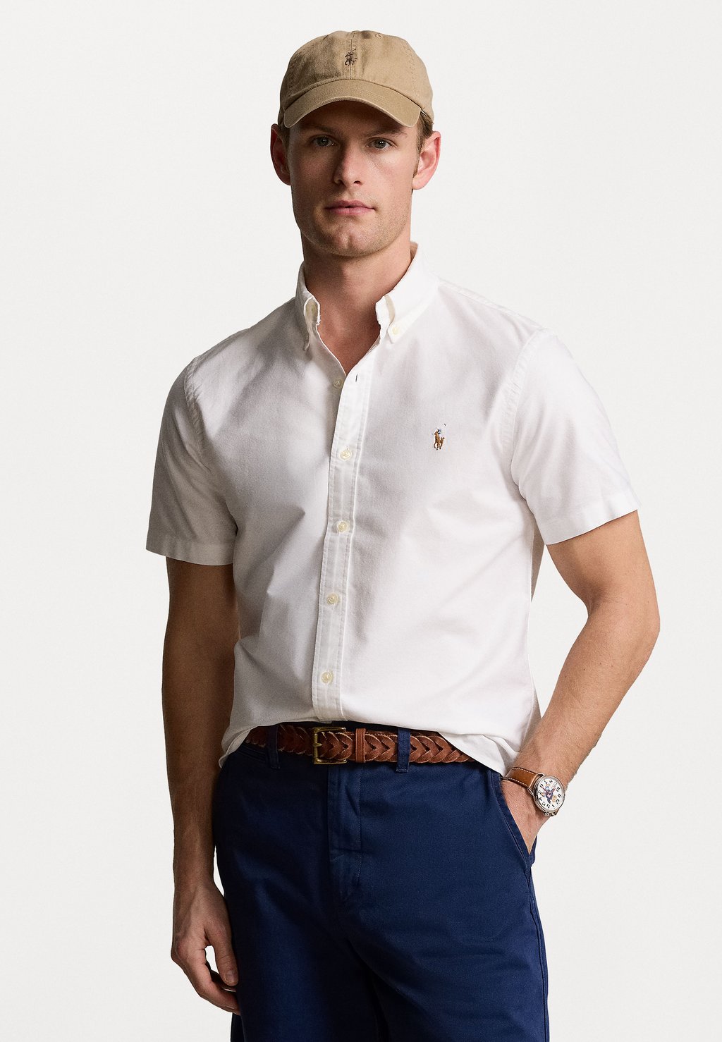 

Рубашка CUSTOM FIT OXFORD SHIRT Polo Ralph Lauren, белый