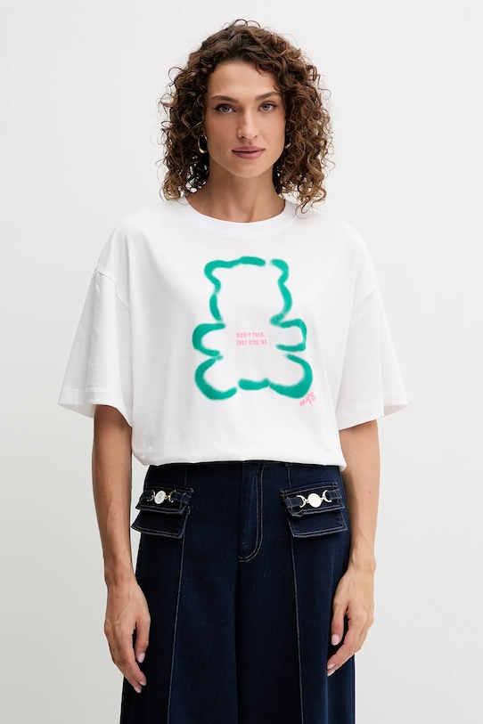 

Хлопковая футболка Twinset, белый