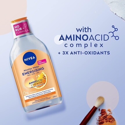 Мицеллярная вода Nivea — Energy 3X с антиоксидантами 3 в , заряжающая энергией мицеллярная очищающая вода с — фото 2