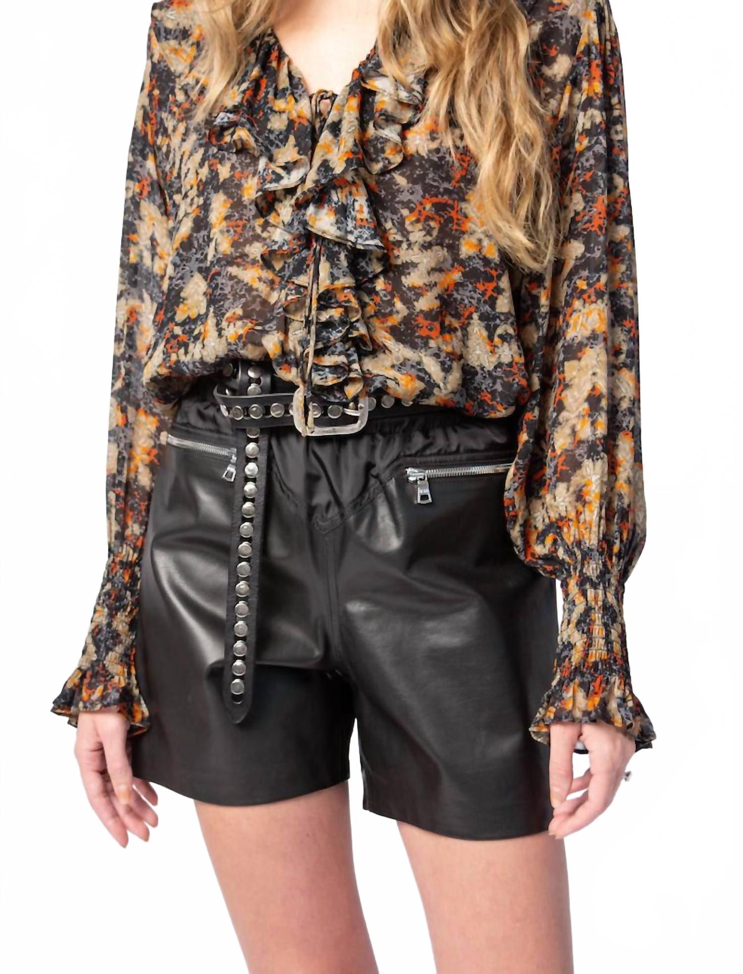 

Блузка Estera с V-образным вырезом цвета хаки Iro, Khaki Black