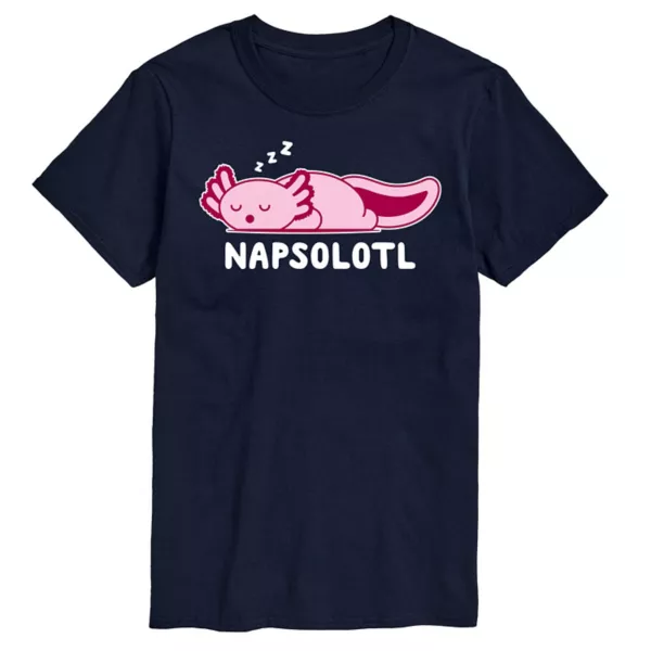 

Футболка с рисунком большого и высокого акслотля "napsalotl" Licensed Character, синий