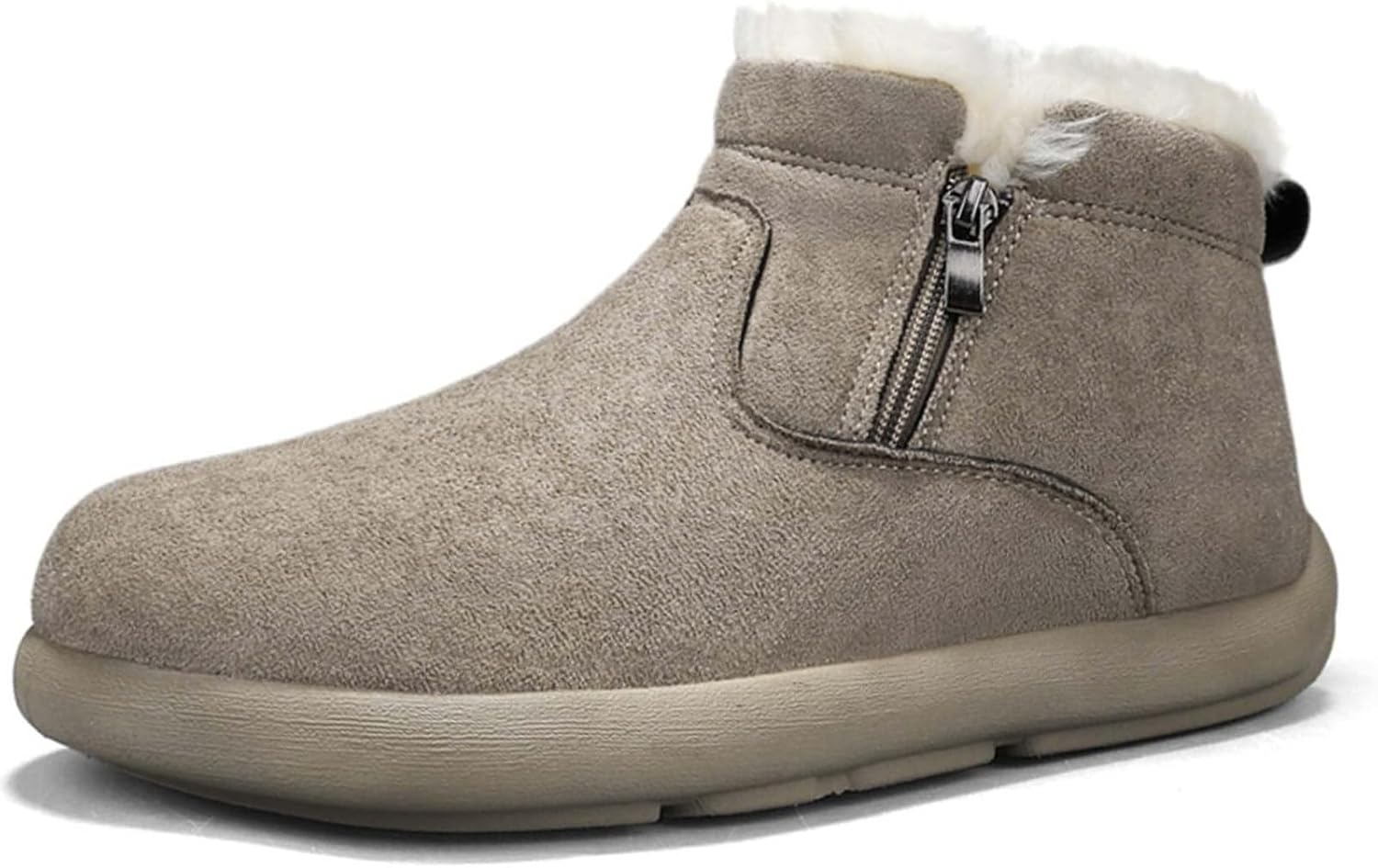 

Женские и мужские зимние теплые снежные ботинки с удобным круглым носком и плюшевой утепленной подкладкой для работы и прогулок Generic, серый