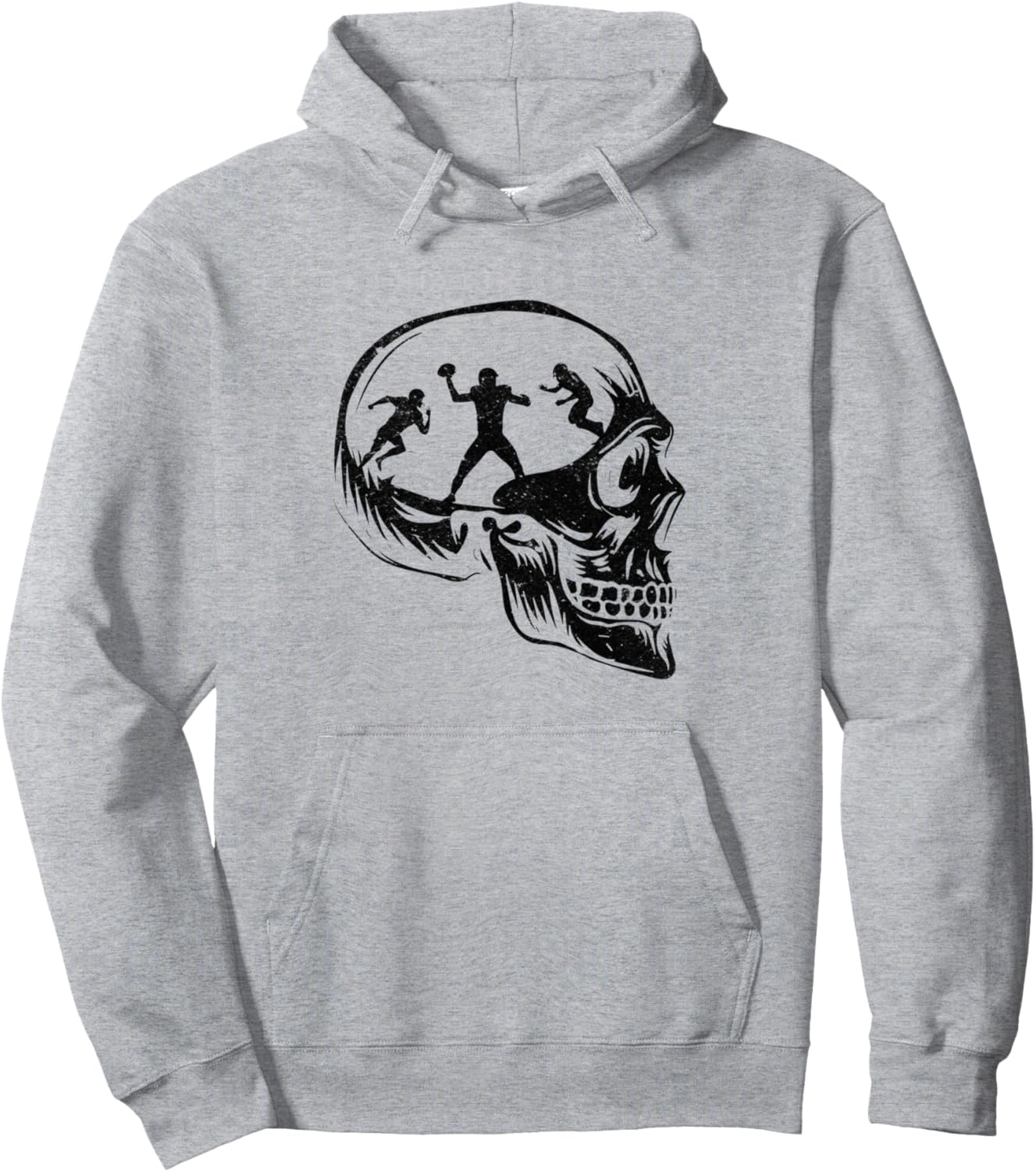 

Забавная толстовка с изображением головы американского футболиста Funny Football Designs For Football Player, серый