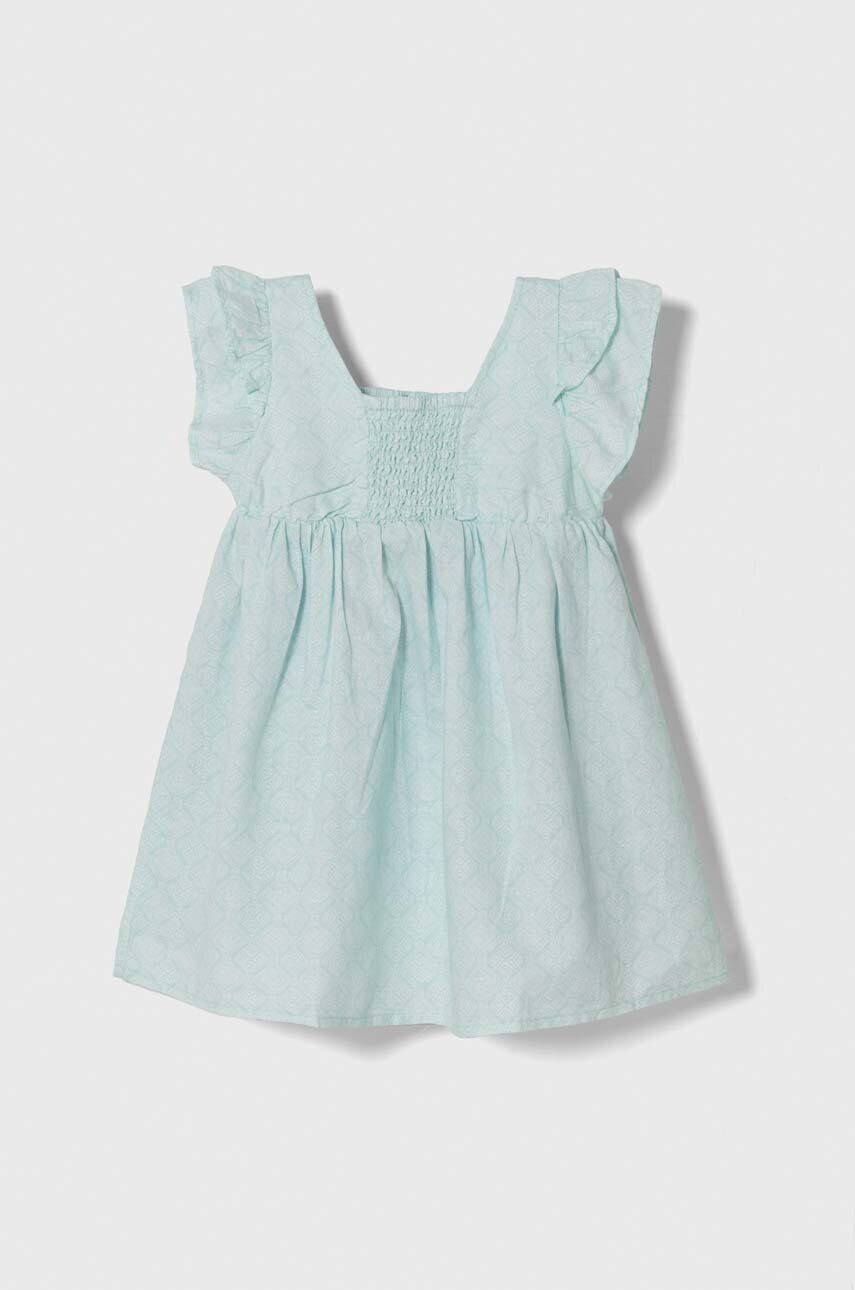 

Льняное платье United Colors of Benetton для мальчика/девочки, бирюзовый