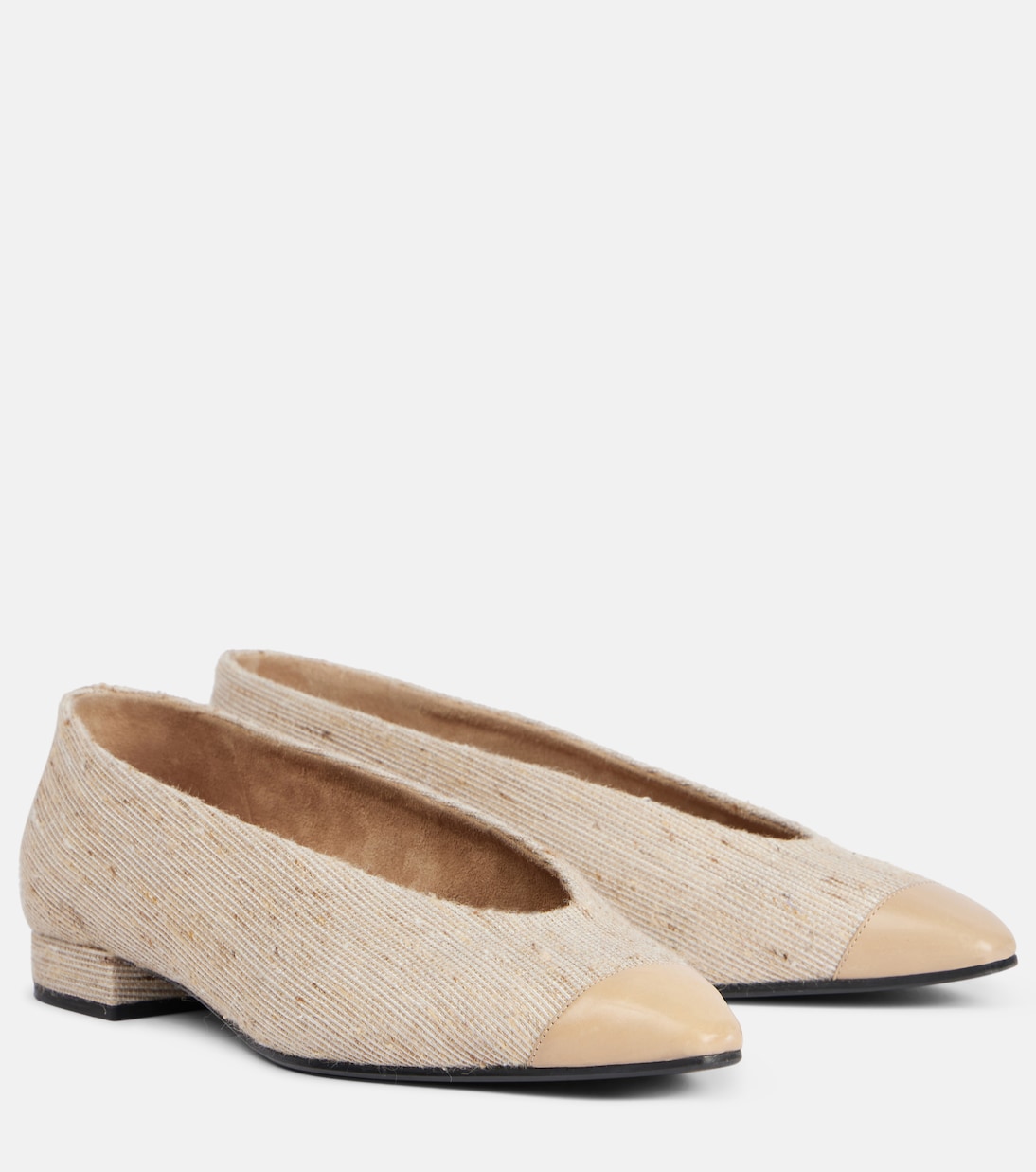Балетки Rebecca с кожаной отделкой Loro Piana, Flax Brown