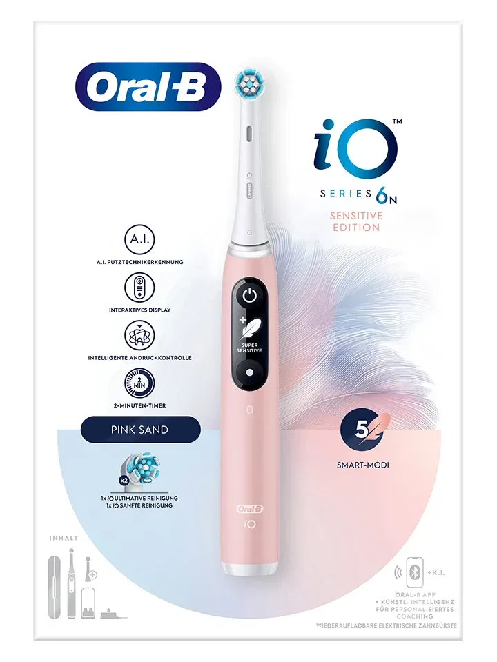 Электрическая зубная щетка iO Series 6 Oral-B розовая — фото 3