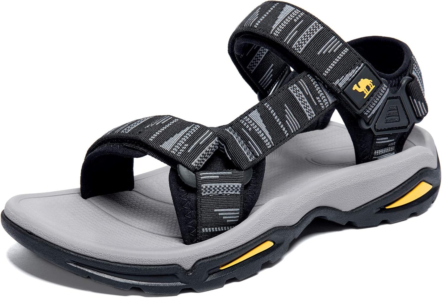 

Мужские водонепроницаемые треккинговые сандалии CAMEL CROWN с поддержкой свода стопы, открытым носком, для лета, активного отдыха на улице, на пляже и водных видов спорта, черный