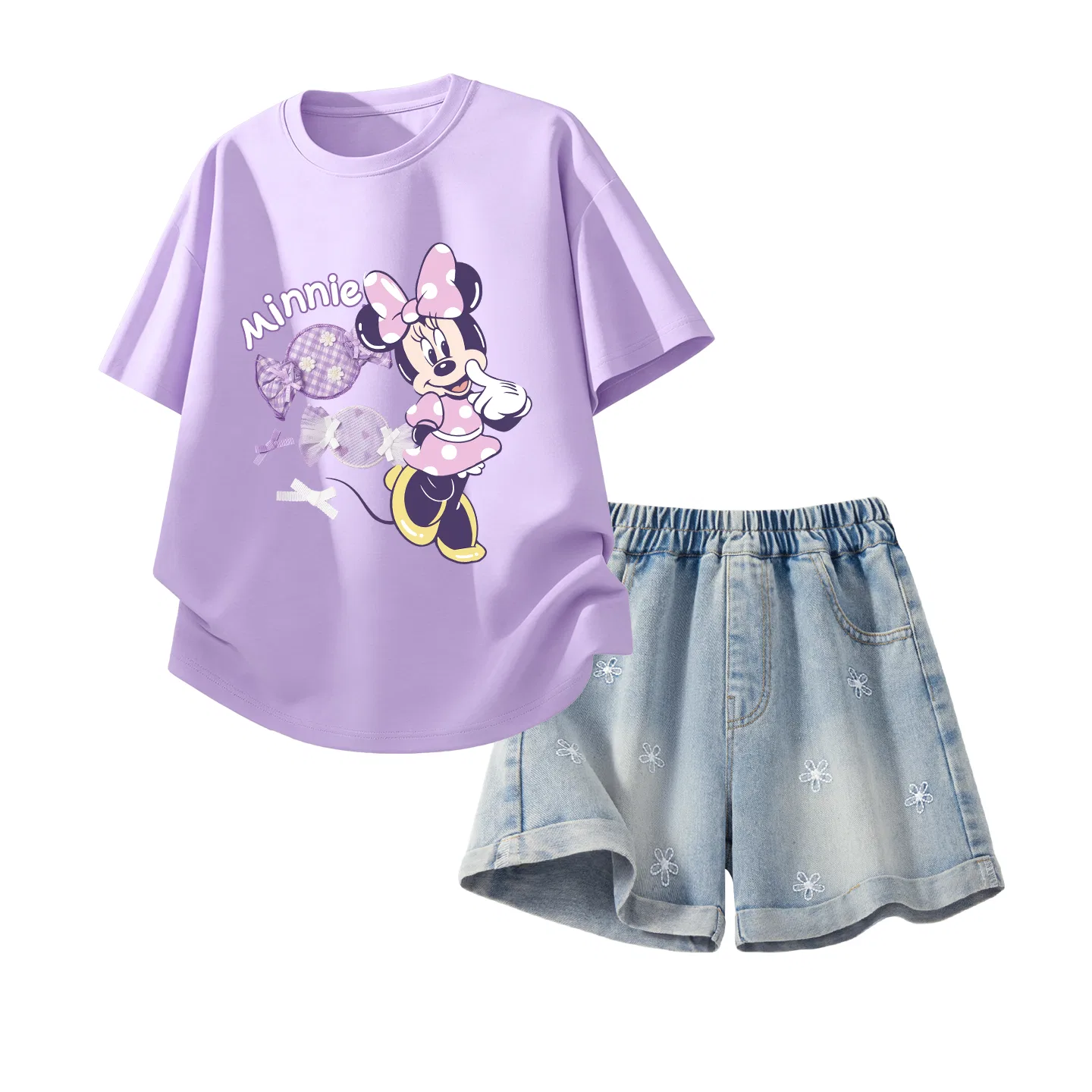 Детский спортивный костюм Casual Sportswear Disney, фиолетовый с денимом
