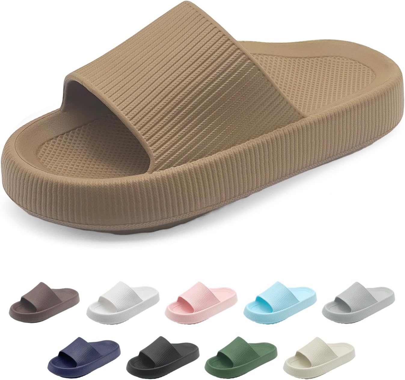 

Ортопедические сандалии rosyclo для женщин и мужчин, с поддержкой свода стопы, мягкие шлепанцы для восстановления, ортопедические, снимающие боль, удобные, легкие, с толстой подошвой, на плоской подошве, для лечения подошвенного фасциита, коричн...