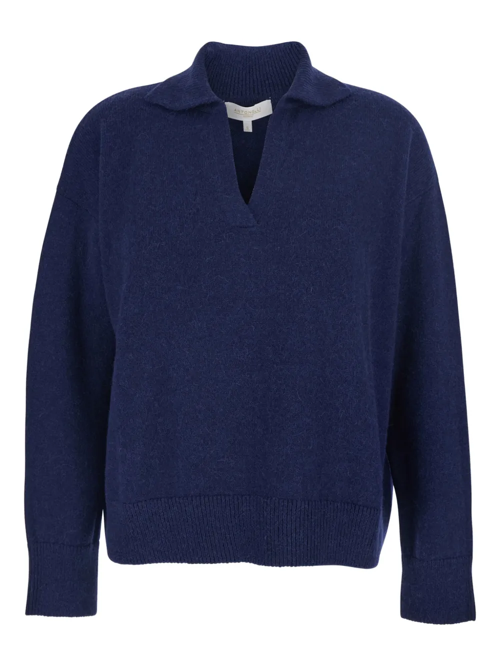 

Рифленый свитер с V-образным вырезом Antonelli, синий