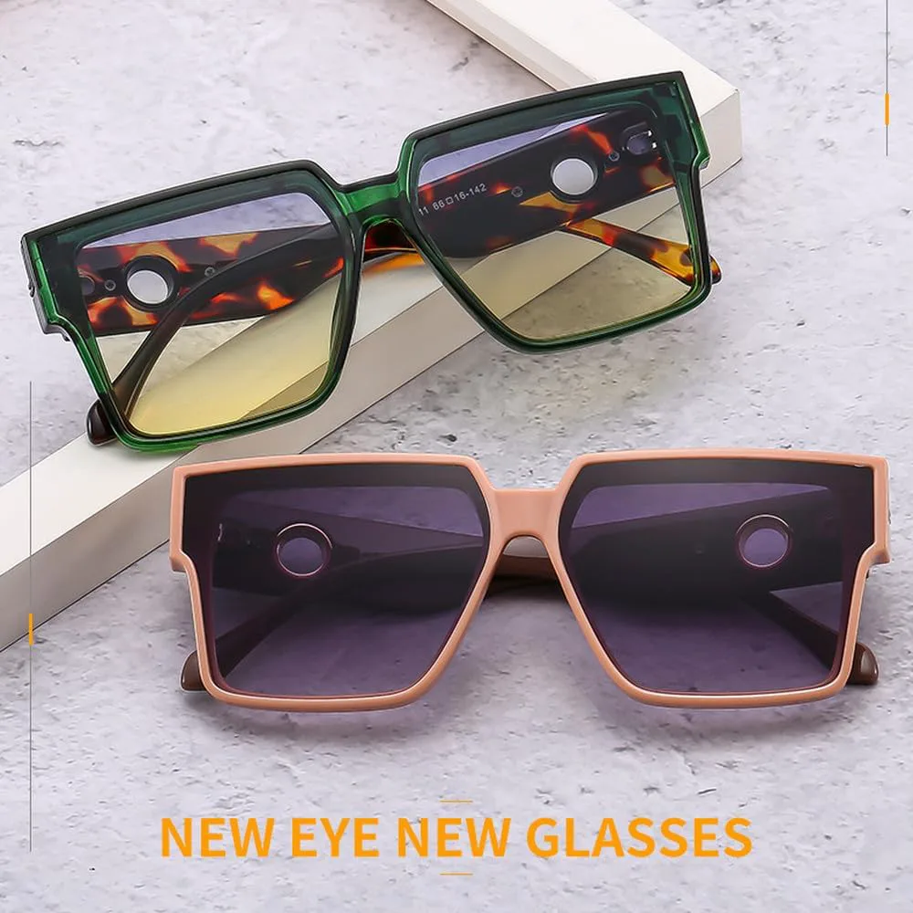 

Женские солнцезащитные очки в винтажном стиле с крупной оправой, мужские модные солнцезащитные очки класса люкс с защитой от УФ-излучения UV400 TVTBBVV, Blue