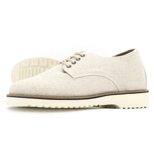 Мужские туфли дерби из льна SUPENER Viper Ma/Linen Derby Beige — фото 2
