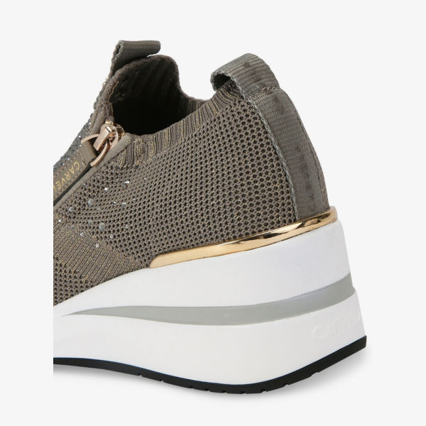 Высокие кроссовки Carvela на молнии, бронзовый — фото 4