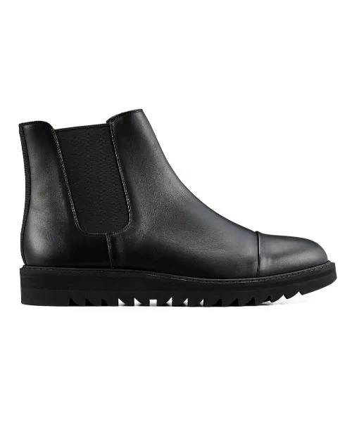 Ботинки высокие Side Gore Boot Hi из гладкой кожи, THE ONITSUKA, на шнуровке, черные