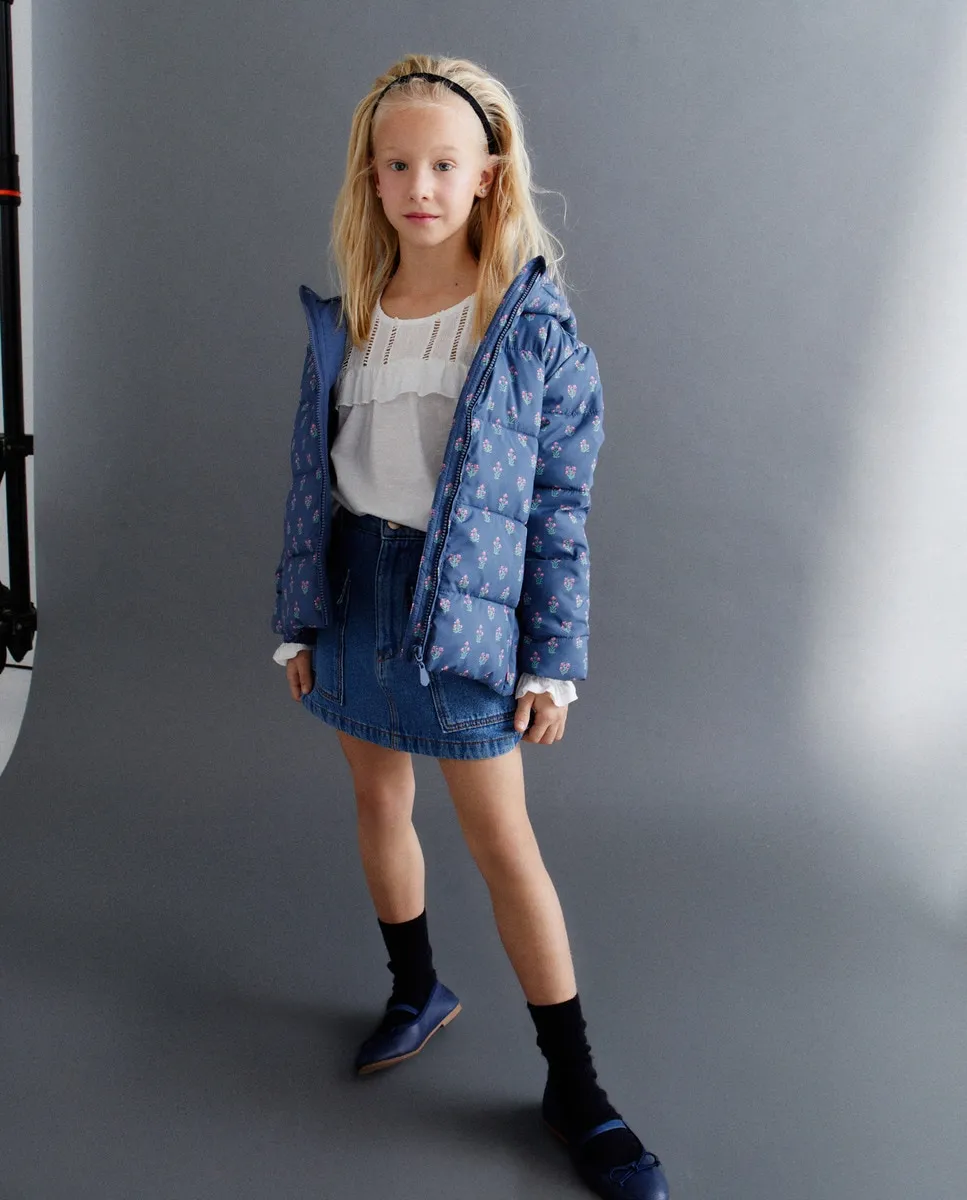 

Стеганая парка для девочек Kids El Corte Inglés, синий