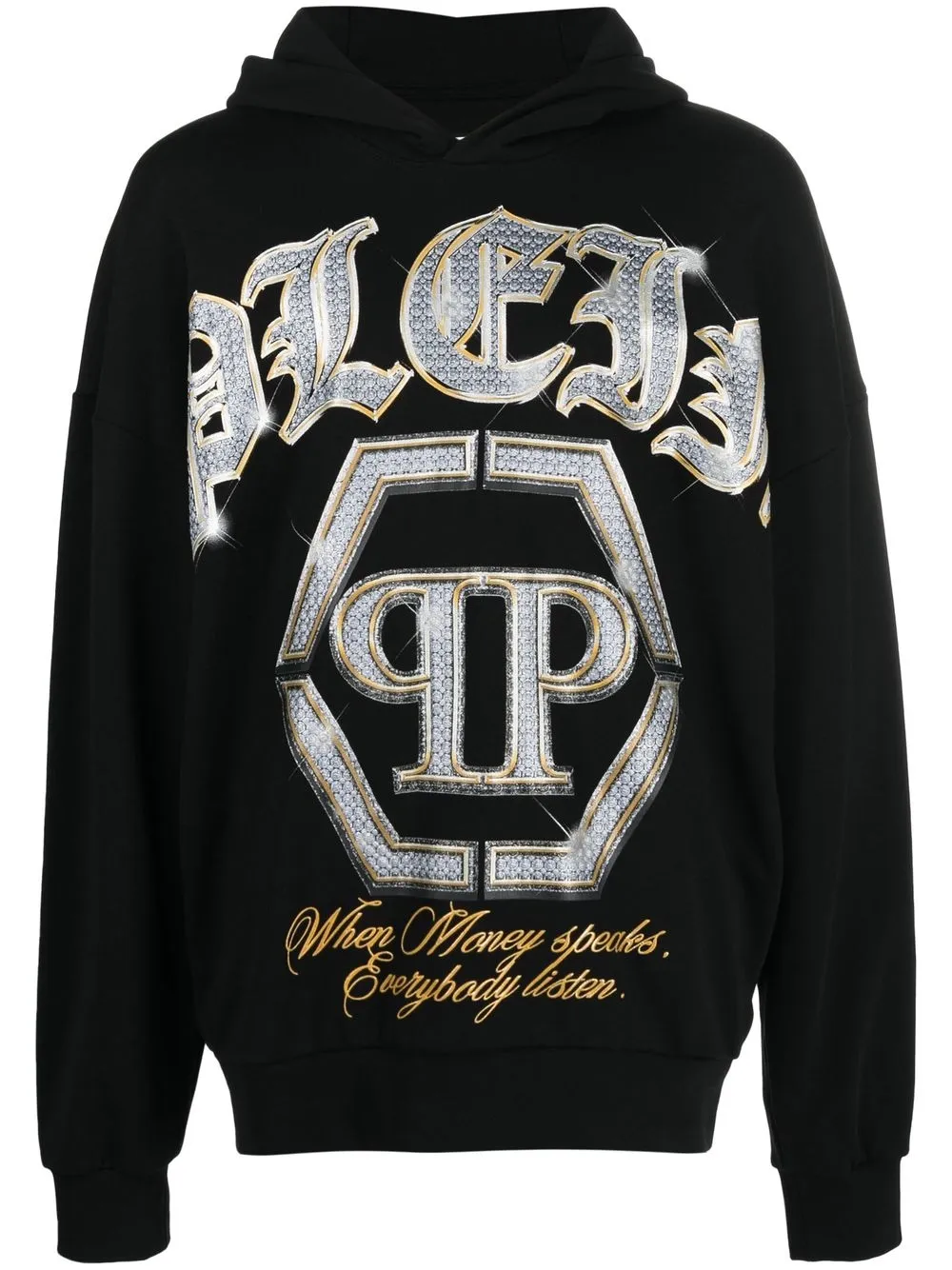 

Худи с логотипом Philipp Plein, черный