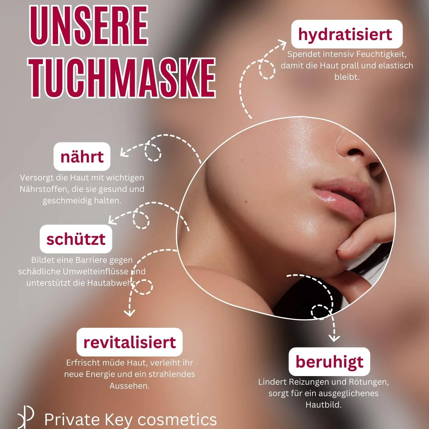 Тканевая маска Private Key Cosmetics — Антивозрастная с пантенолом и гиалуроновой кислотой, . по, 15 мл — фото 3