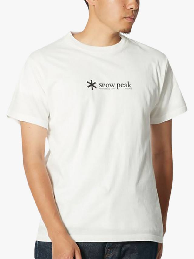 

Футболка с логотипом из хлопковой смеси Regular Fit с короткими рукавами Snow Peak, White