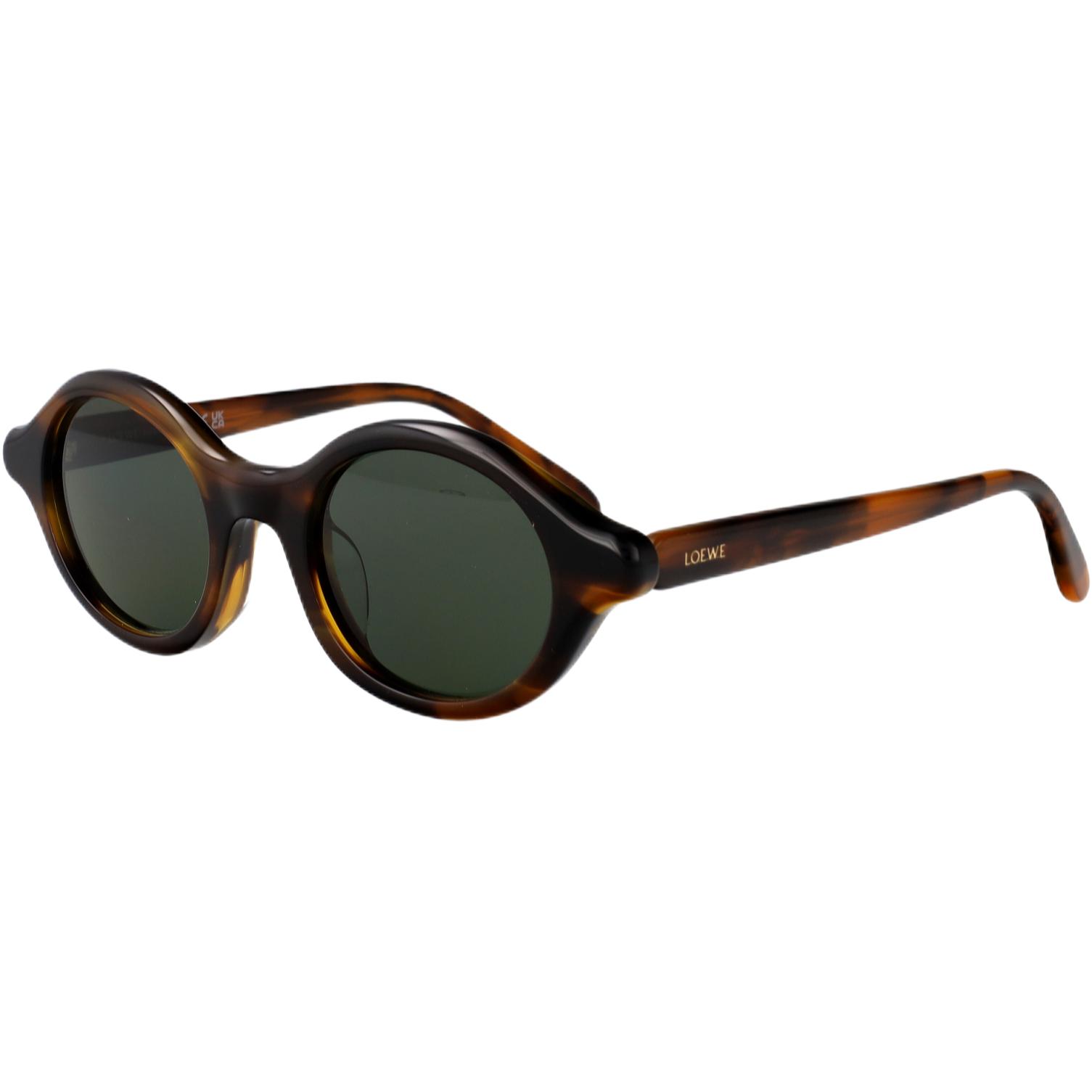 LOEWE Пластиковые овальные солнцезащитные очки мужские коричневые, Brown — фото 4