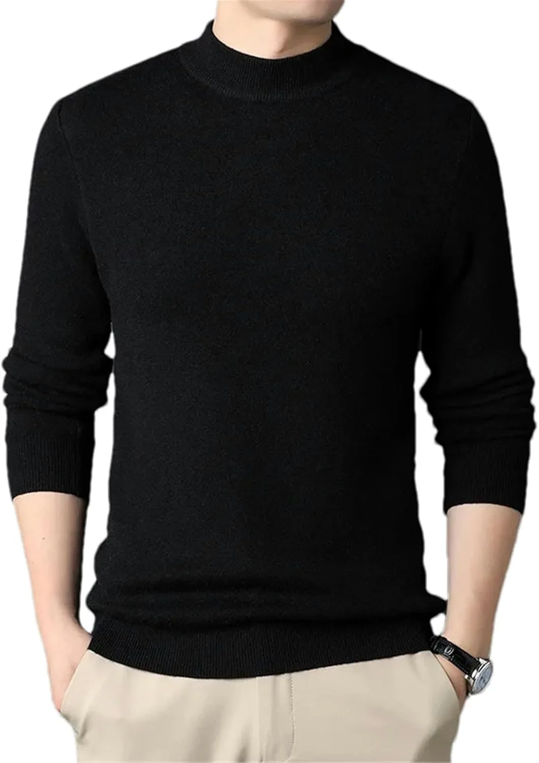 

Мужской кашемировый свитер полуводолазка GaoLeAve