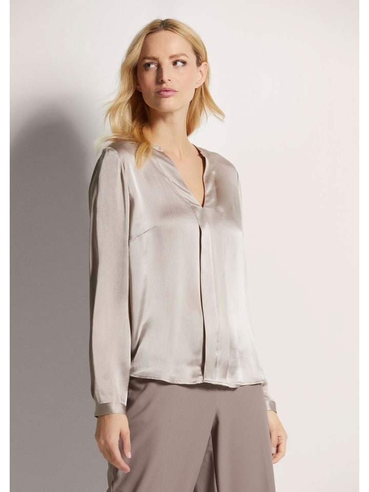 

MADELEINE Атласная блузка из чистого шелка цвета капучино