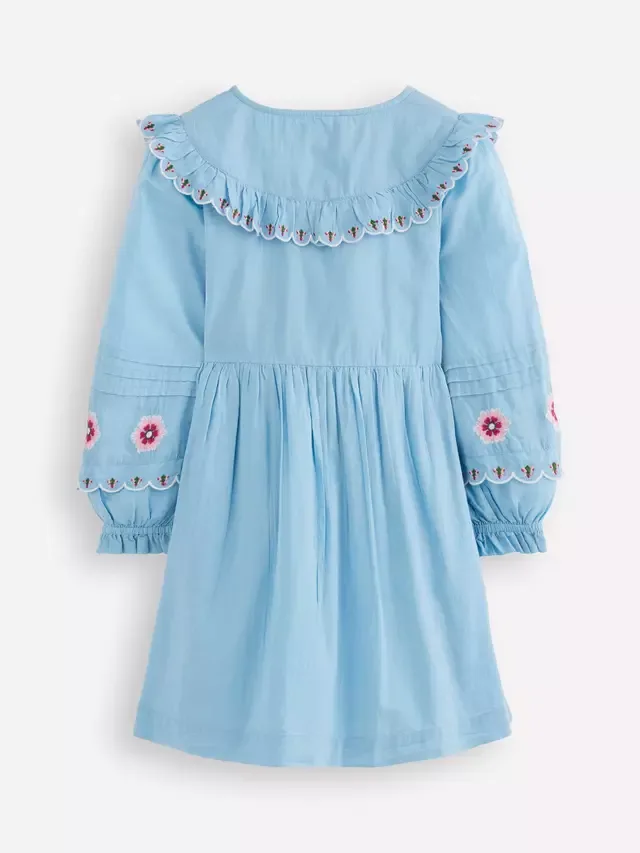Детское платье на пуговицах, цвет Ледниковый синий Mini Boden — фото 2