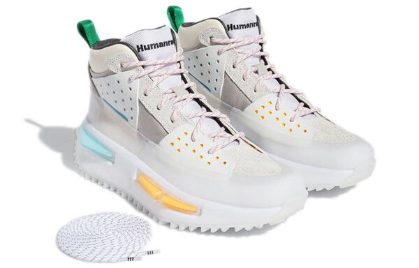 Кроссовки x pharrell hu nmd_s1 ryat Adidas, белый — фото 4