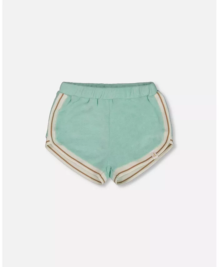 

Шорты Toddler Girls Terry Cloth Short Turquoise And Beige - Toddler|Child Deux par Deux, зеленый