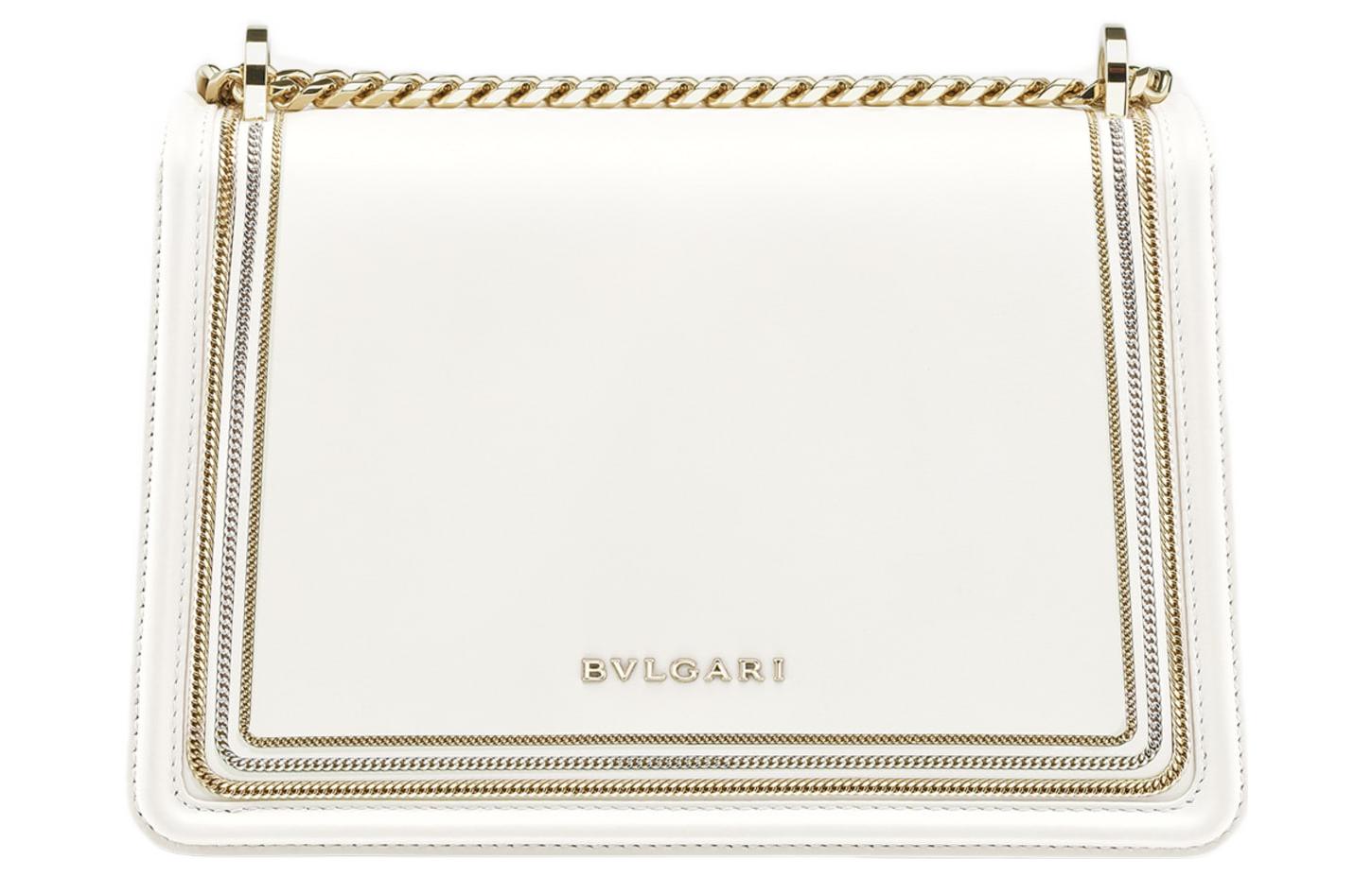 Bvlgari Женская сумка через плечо Serpenti Forever Series из телячьей кожи, белая — фото 3