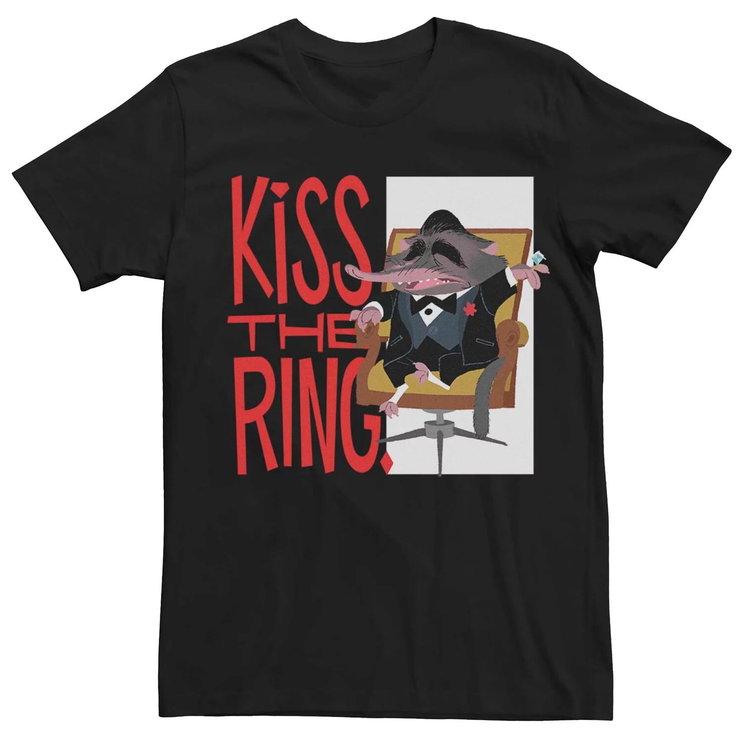 

Мужская футболка с рисунком Disney Zootopia Mr. Big Kiss The Ring Licensed Character