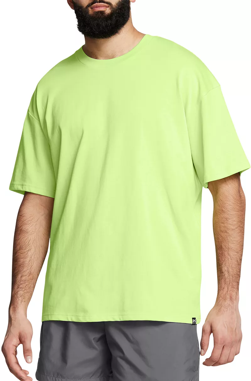 

Мужская футболка оверсайз-тяжеловес Under Armour, цвет Morph Green