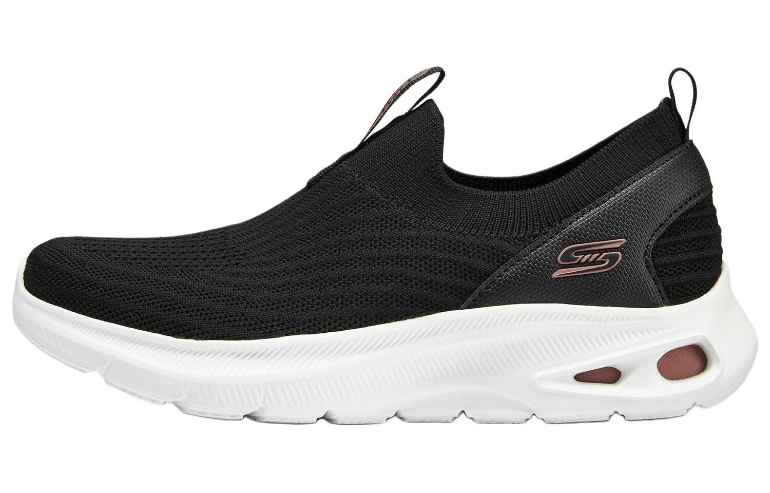 

Кроссовки женские с низким верхом, черные Skechers