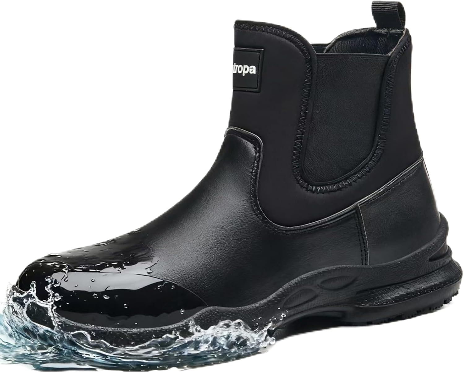 

Мужские ботинки Nutropa с нескользящей подошвой, водонепроницаемые, маслостойкие, легкие, для сферы общественного питания, кухонные ботинки для повара, повседневная обувь для прогулок на улице, черный